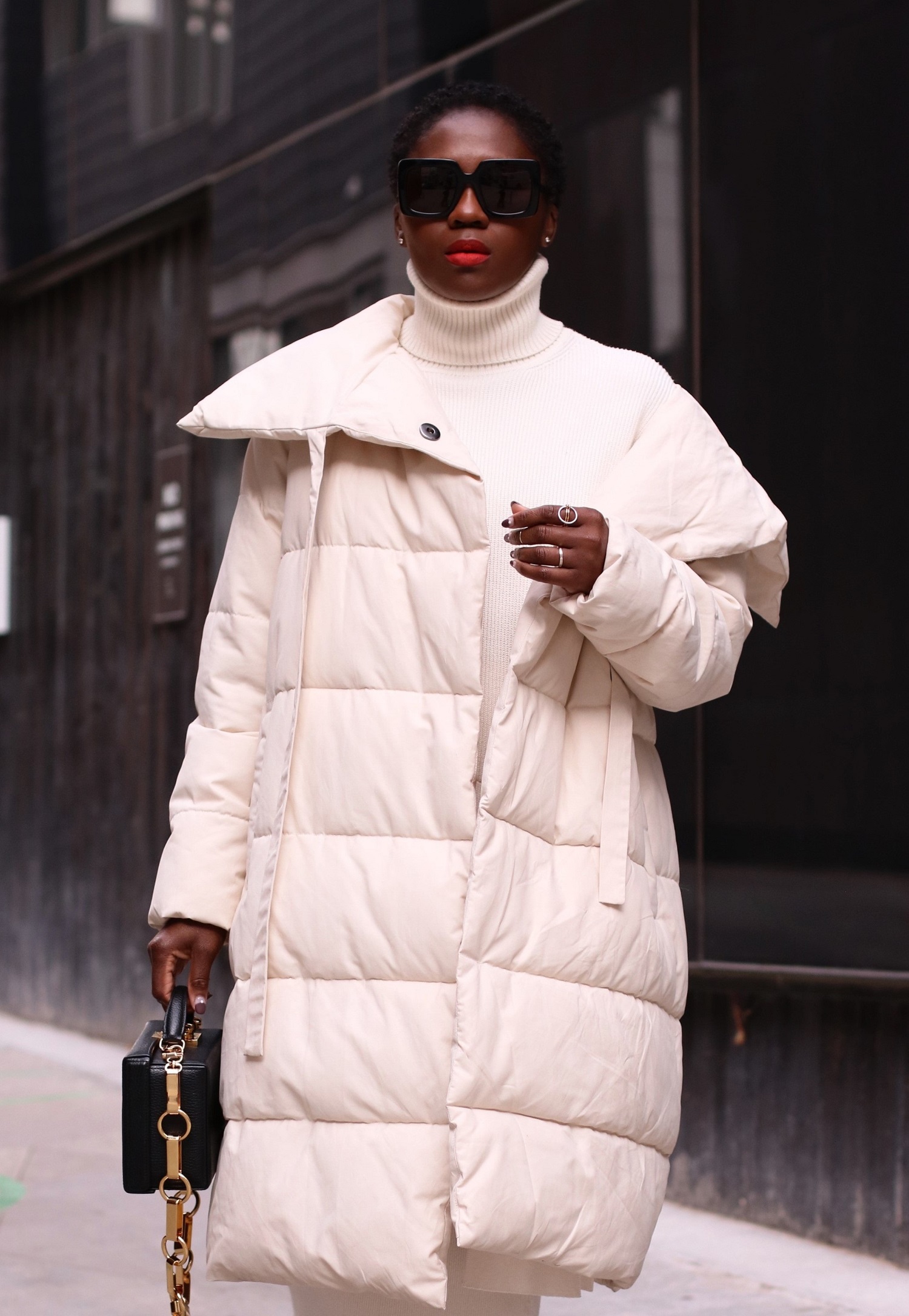 Winter white store puffer jacket